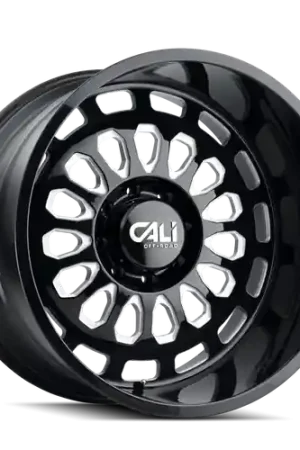 Cali Off-Road Paradox 9113 6x139.7 24x14-76 Gloss Black/Milled Spokes Mega Sale