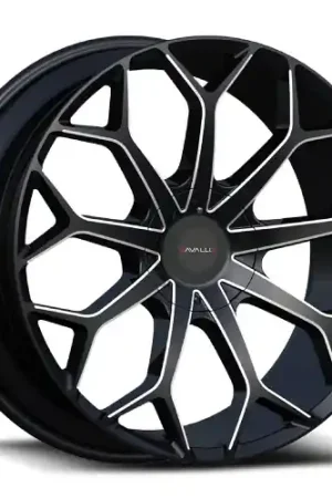 Today Only Cavallo CLV-22 5x114.3/5x120 22x8.5 +38 Gloss Black & Milled
