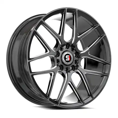 Spec-1 SP-78 4x100/4x114.3 17x7.5 +35 Gloss Black & Milled Price Cut
