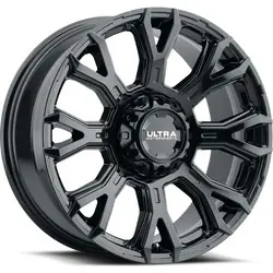 Ultra 123BK Scorpion 8x165.1 17x9 +12 Gloss Black with Clear Coat Hot Picks