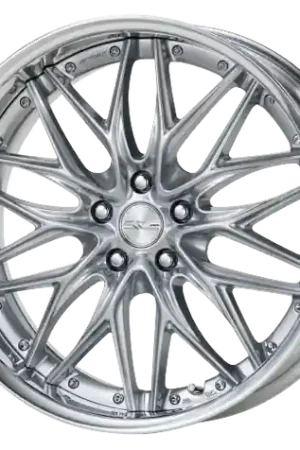 Work Schwert Quell 5x100 19x9.5+45 A Disk Silky Rich Silver Free Shipping