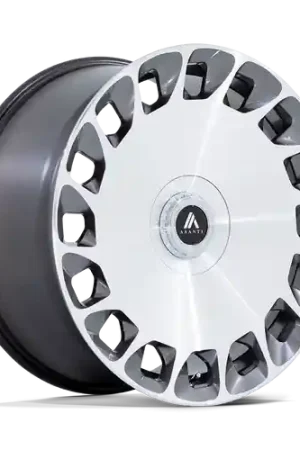 Instant Buy Asanti Black ABL-45 ARISTOCRAT BLANK 22X9 +15 GLOSS PLATINUM WITH BRIGHT MACHINED FACE