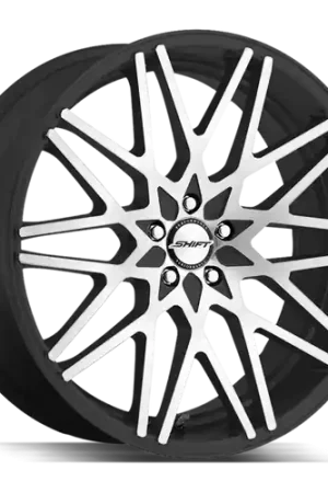 Shift Formula 5x114.3/5x120 18x8 +35 Gloss Black Machined Same Day Shipping