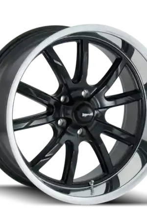 Last Chance Ridler Type 650 5x120.65 18x9.5+0 Matte Black/Polished Lip