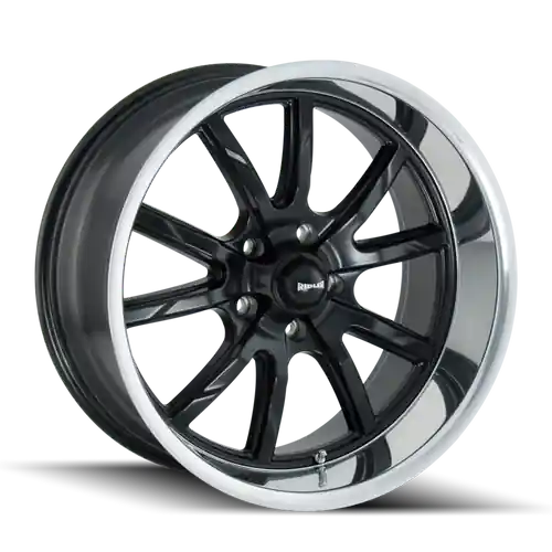 Last Chance Ridler Type 650 5x120.65 18x9.5+0 Matte Black/Polished Lip
