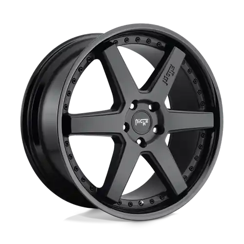 Niche 1PC M192 ALTAIR 5X120 18X9.5 +35 GLOSS BLACK MATTE BLACK Flash Sale