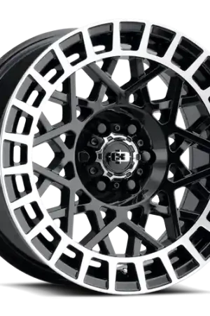 Crafted Vision Street-Designs 349 Savage 5x100 15x7+15 Gloss Black Machined Lip