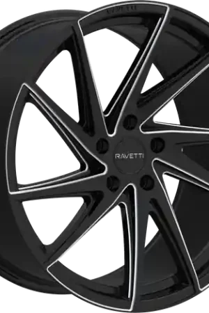 Latest RAVETTI M10 5X120 20x8.5 +38 BLACK AND MILLED