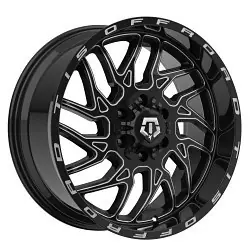 Special Discount TIS 544BM 8X180 20x10 -25 Gloss Black w/Milled Accents
