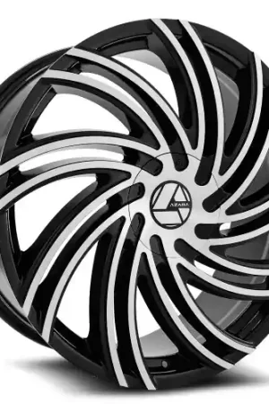 Free Shipping Azara AZA-514 6x135/6x139.7 22x9.5 +25 Gloss Black & Machined