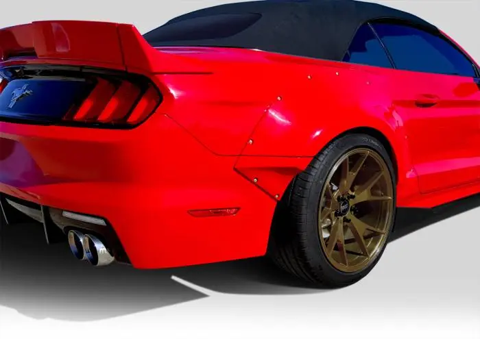 Ford Mustang Duraflex Grid Wide Body Rear Fender Flares - 4 Piece - 112567 Crafted