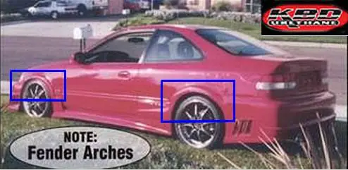 Hot Picks Honda Civic KBD Fields Fender Flares Set 37-2184