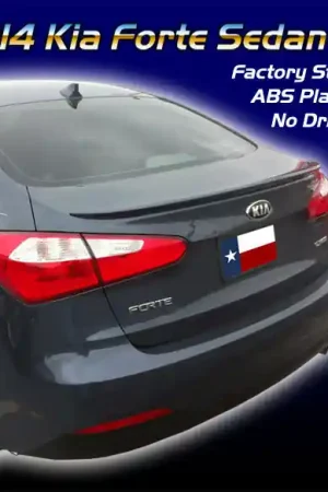 Clearance Kia Forte Sedan K3 DAR Spoilers OEM Look Flush Wing w/o Light ABS-773