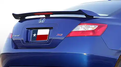 Honda Civic 2Dr "Si" DAR Spoilers OEM Look 3 Post Wing w/ Light ABS-539 Best Seller