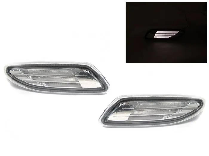Mercedes W203 C Class Light Bar Clear DEPO Bumper DEPO Side Marker Light Discount