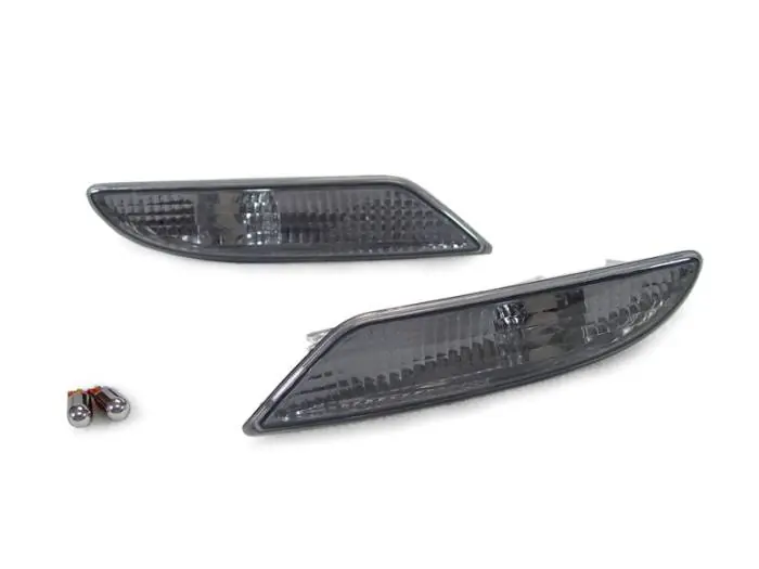 Free Returns Mercedes W221 S- Class Crystal Smoke Front DEPO Bumper Light