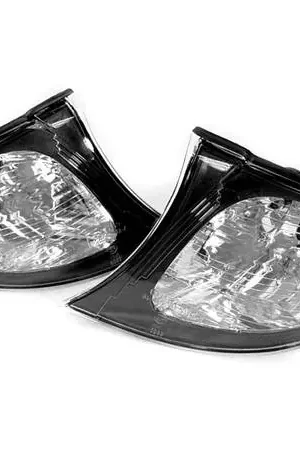 Secure Checkout BMW E46 4D/5D Black Housing DEPO Clear Corner Lights