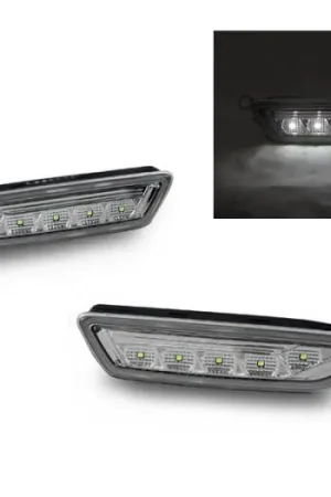 Mercedes R230 Sl Class (Non-Amg) Clear White Led DEPO Bumper Side Marker Best Choice