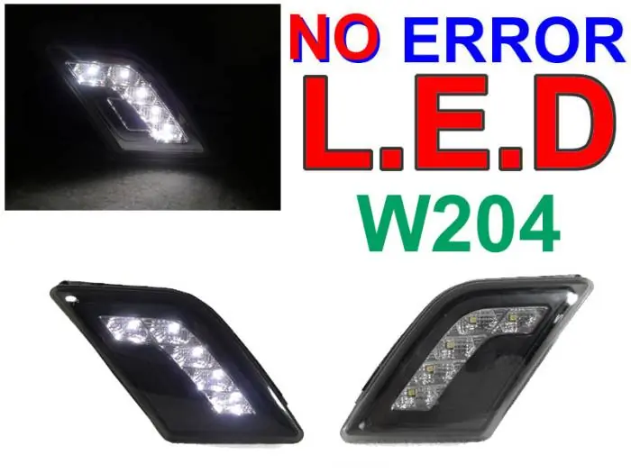 Trending Mercedes W204 C-Class Smoke White Led DEPO Bumper Lights