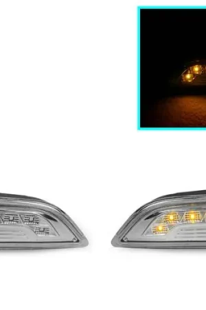Final Sale Mercedes W204 Clear Amber Led Bumper DEPO Side Marker Lights