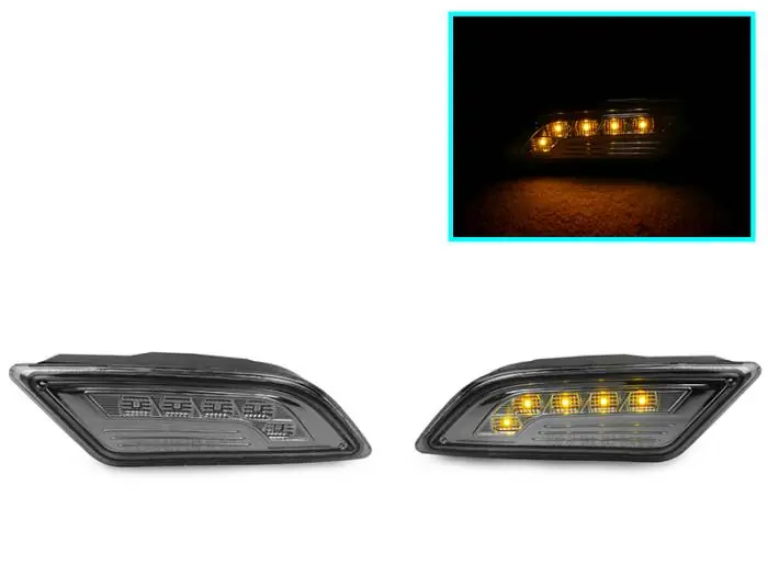 Flash Sale Mercedes W204 Smoke Amber Led Bumper DEPO Side Marker Lights