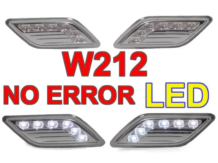 Mercedes W212 E- Class 4D/5D Crystal Clear White Led DEPO Side Marker Factory Price