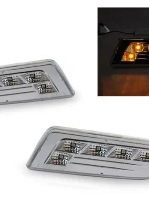 Mercedes W220 S-Class Crystal Clear Amber Led DEPO Bumper Lights Budget