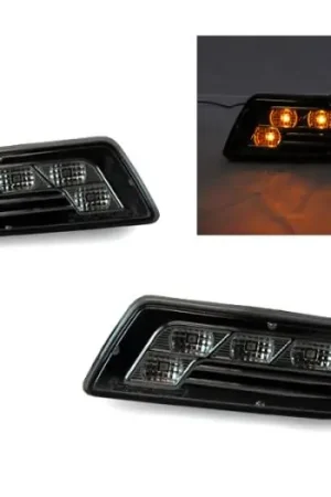 Free Shipping Mercedes W220 S-Class Crystal Smoke Amber Led DEPO Bumper Lights