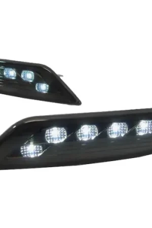 Express Delivery Mercedes W221 S- Class Crystal Smoke White Led Front DEPO Bumper Light