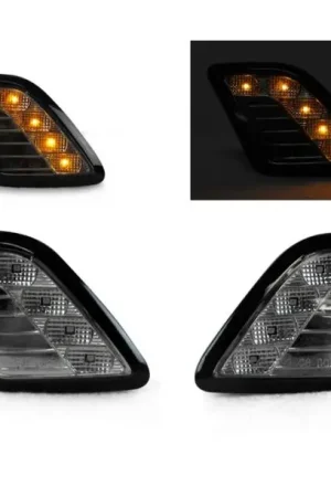 Viral Mercedes W221 S-Class Crystal Smoke Amber Led Bumper DEPO Side Marker Lights
