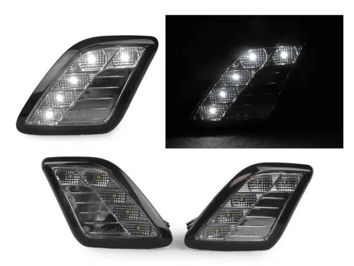 Mercedes W221 S-Class Crystal Smoke White Led Bumper DEPO Side Marker Lights Direct From Factory