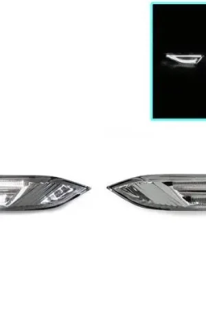 Modern Porsche Cayenne 958 Clear White Led Light Bar DEPO Side Marker
