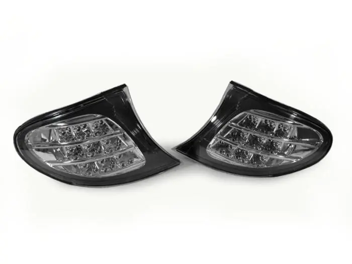 BMW E46 4D/5D Black Clear DEPO Corner Light- X9 White Led Same Day Shipping