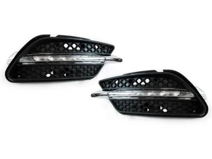 Mercedes W204 Facelift Style DEPO Front Bumper Led Drl Light + H11 Led Resistors Free Delivery