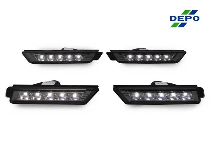 Professional Grade Chevy Camaro Smoke Led White Led Front+Rear DEPO Bumper DEPO Side Marker Lights