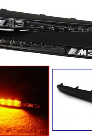 Bargain BMW E90/E92/E93 M3 GRILL FENDER AMBER LED SMOKE DEPO SIDE MARKER w/ BLACK FRAME
