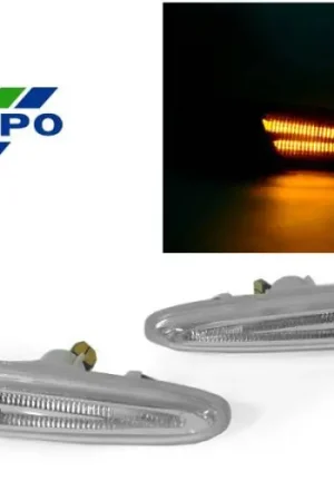 Money Back Guarantee BMW E90/E91/E92/E93/E82 DEPO CLEAR LIGHT BAR AMBER LED DEPO Side Marker LightS