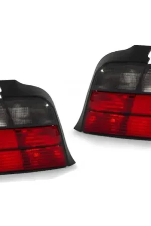 BMW E36 4D Red/Smoke DEPO Tail Lights Affordable