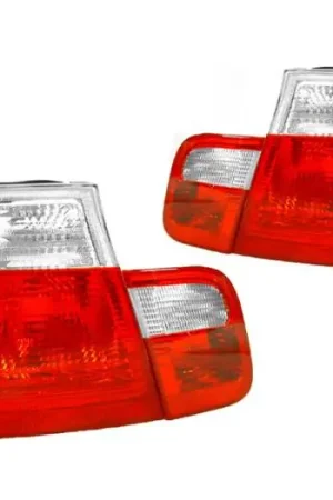 Free Delivery BMW E46 4D Red/Clear 4Pcs DEPO Tail Lights