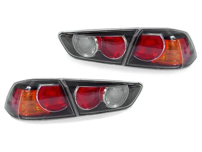 Flash Sale Mitsubishi Lancer EVO Red/Black/Amber Rear DEPO Tail Light