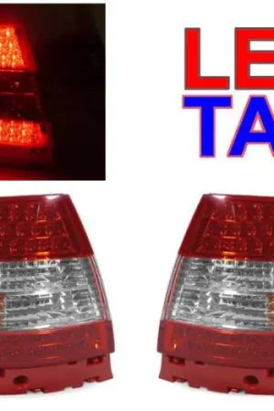 Audi A4 B5 4D Depo Red/Clear Led DEPO Tail Lights Super Sale