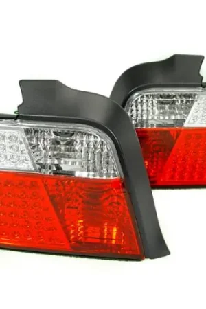 Professional Grade BMW E36 4D Led Red/Clear DEPO Tail Lights