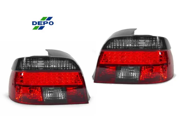 Mega Sale BMW E39 5 Series 4D Depo Red/Smoke Facelift Look Led DEPO Tail Lights