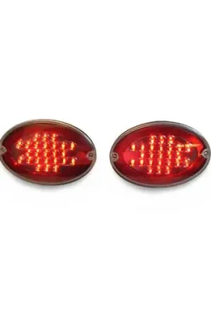 Top Rated Chevy Corvette C5 Black/Chrome Led 4Pcs DEPO Tail Lights