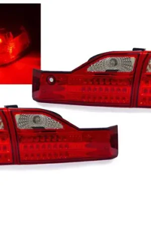 Honda Accord 4D Dm Red/Clear Led DEPO Tail Lights Luxury