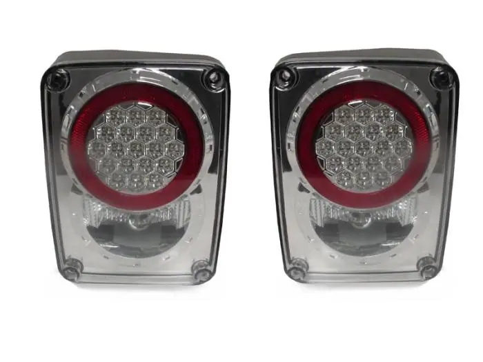 Deal Jeep Wrangler JK Depo Chrome Clear Led DEPO Tail Light