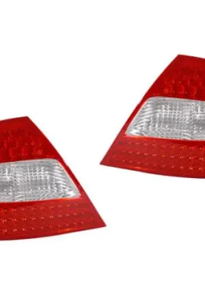 Top Rated Mercedes W209 Clk-Class Led Red/Clear/Red Led DEPO Tail Lights