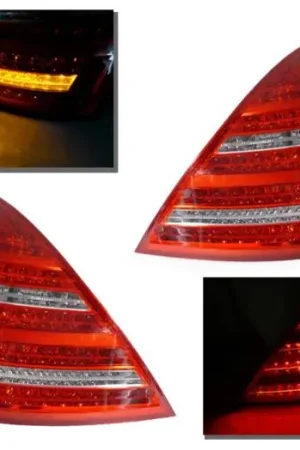 Best Price Mercedes W221 S-Class Led Facelift Look Red/Clear DEPO Tail Lights