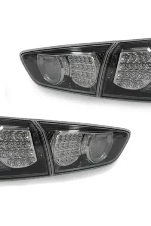 Mistubishi Lancer EVO Red/Black/Clear Led Rear DEPO Tail Light Trusted Brand