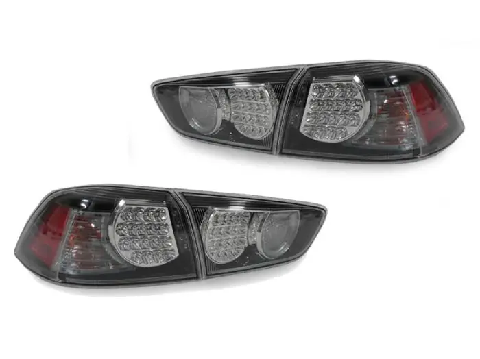 Mistubishi Lancer EVO Red/Black/Clear Led Rear DEPO Tail Light Trusted Brand